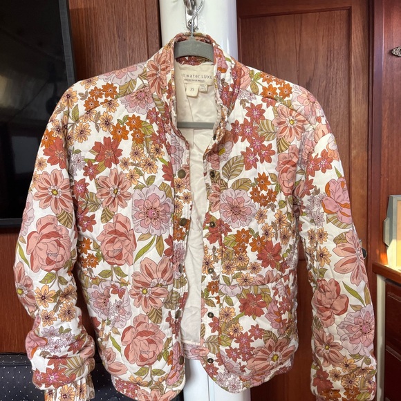 Anthropologie Jackets & Blazers - Anthropologie Saltwater Luxe Floral Quilted Jacket Size XS